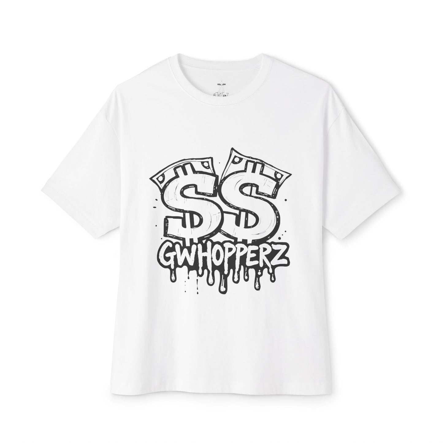 "GWHOPPERZ" Tee – When the Bag Too Big to Hide, Playful, Unisex, Oversized, and Boxy, Money Motivational Streetwear - Perfect for Casual Style