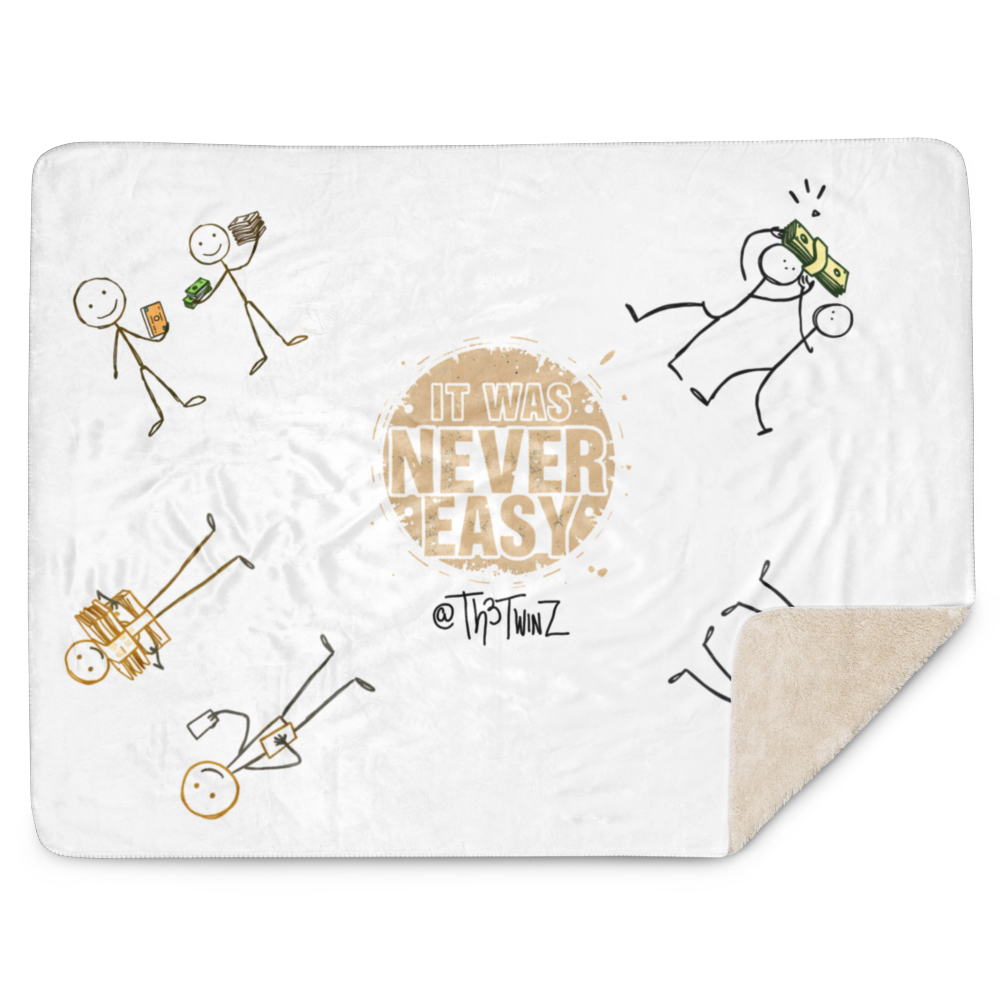 IT WAS NEVER EASY Sherpa blanket