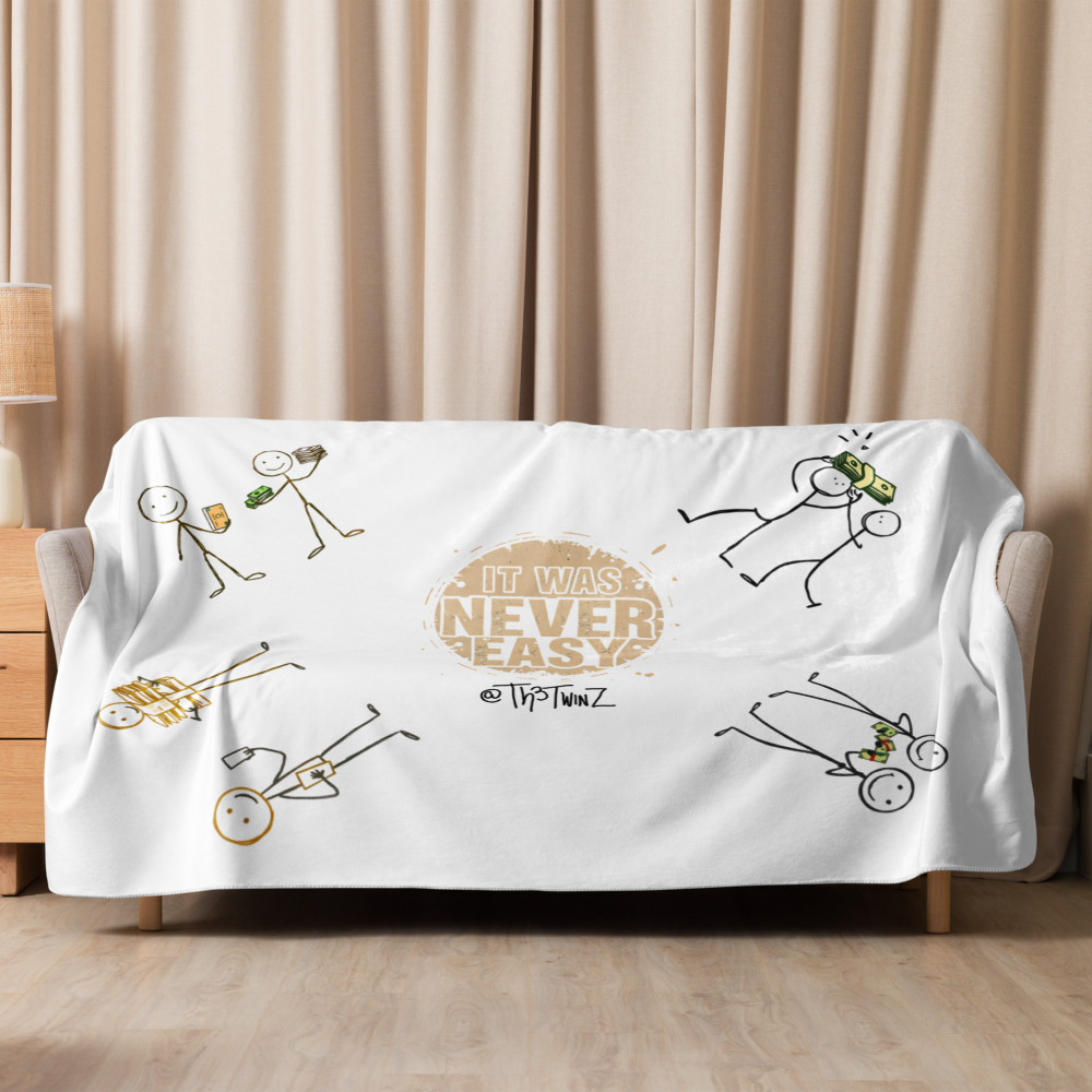 IT WAS NEVER EASY Sherpa blanket
