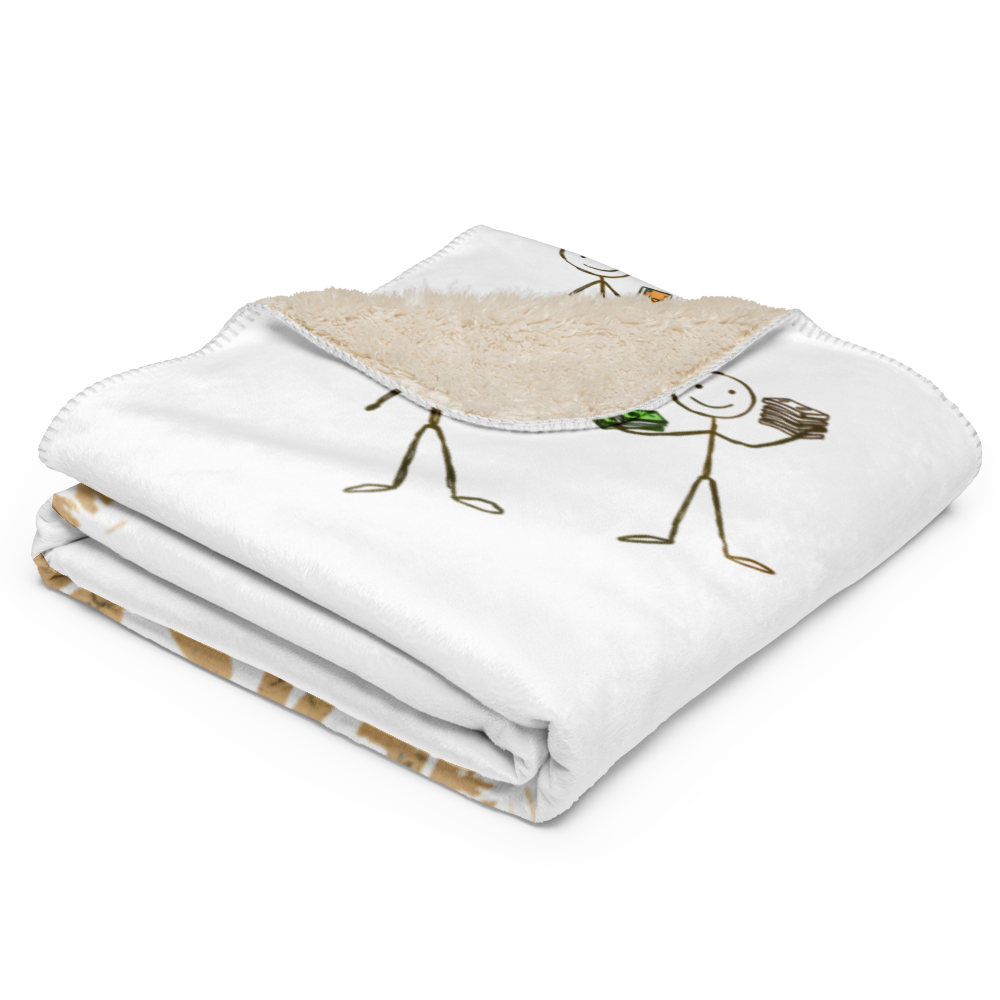 IT WAS NEVER EASY Sherpa blanket