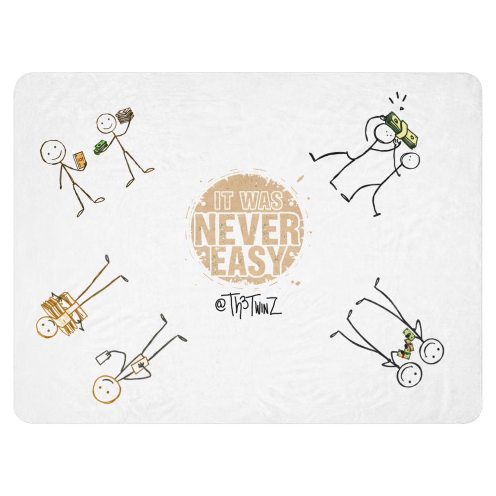 IT WAS NEVER EASY Sherpa blanket