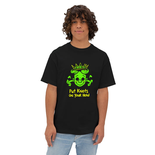 "Put Knots on Your Head" Playful Unisex Oversized Boxy Tee, Money Motivational Streetwear - Perfect for Casual Style