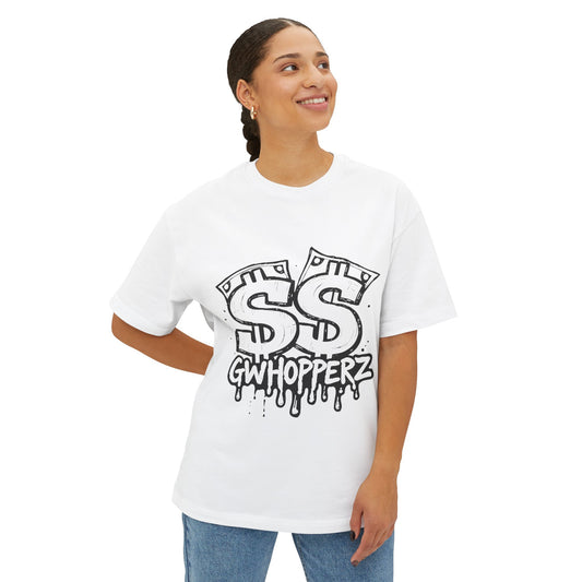 "GWHOPPERZ" Tee – When the Bag Too Big to Hide, Playful, Unisex, Oversized, and Boxy, Money Motivational Streetwear - Perfect for Casual Style